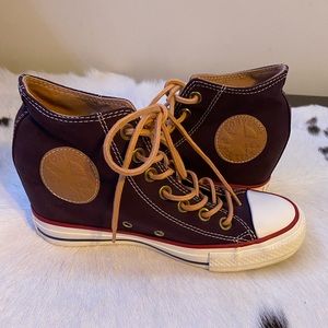 Converse All Star Lux Hi High Hidden Wedge Size 7 Rare